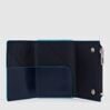 Blue Square - Compact Wallet mit Schiebesystem und Münzfach in Blau 2