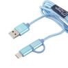 2 in 1 Charge Cable in Blau 2