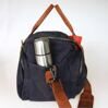 Reisetasche S in Blau/Braun 4