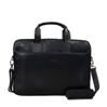 Leder Laptoptasche in Schwarz 1