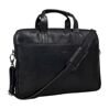 Leder Laptoptasche in Schwarz 3