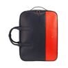 Amsterdam - Rucksack-Reisetasche aus Leder in Navy/Rot 5